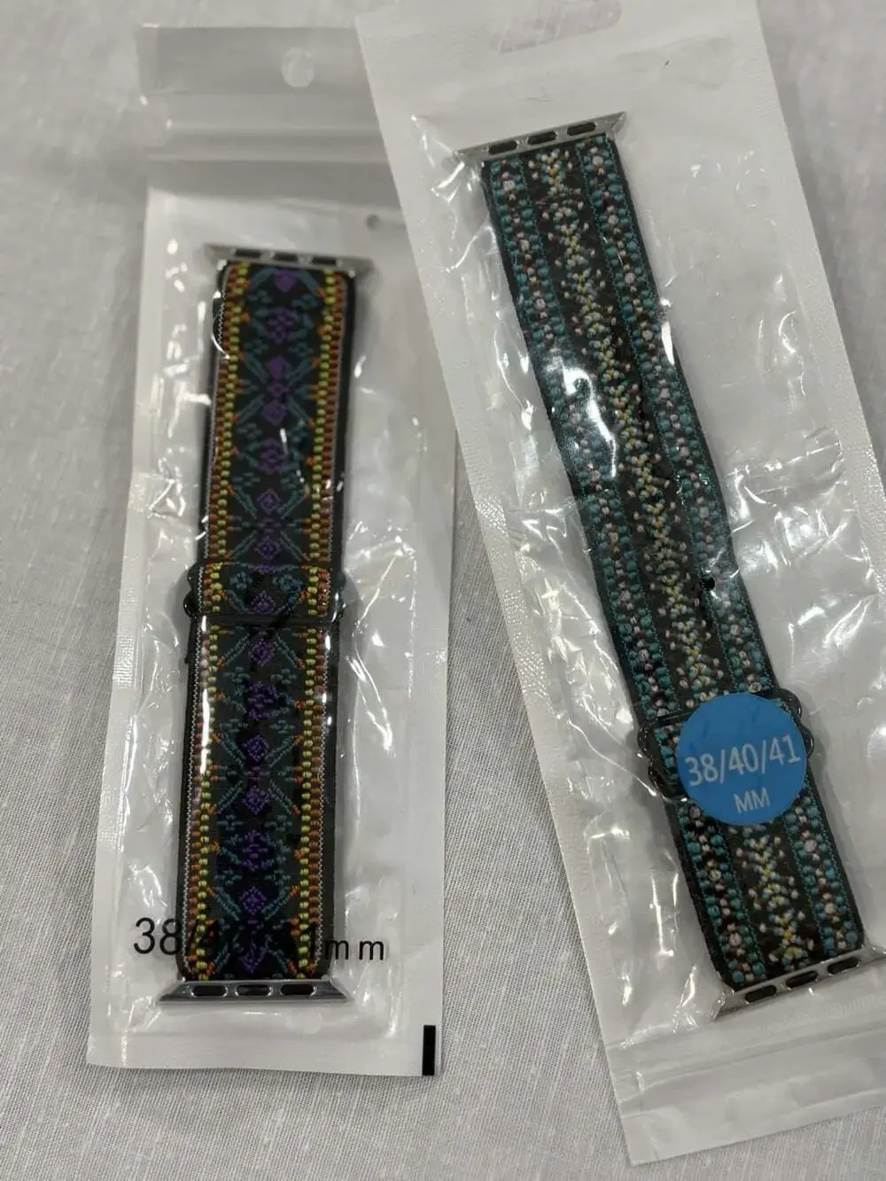 Watch Bands For Apple Watch Elastic Adjustable Blue Black Multicolored 38-40MM